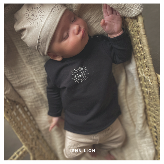 Babykleding - Lenn lion Basic logo black
