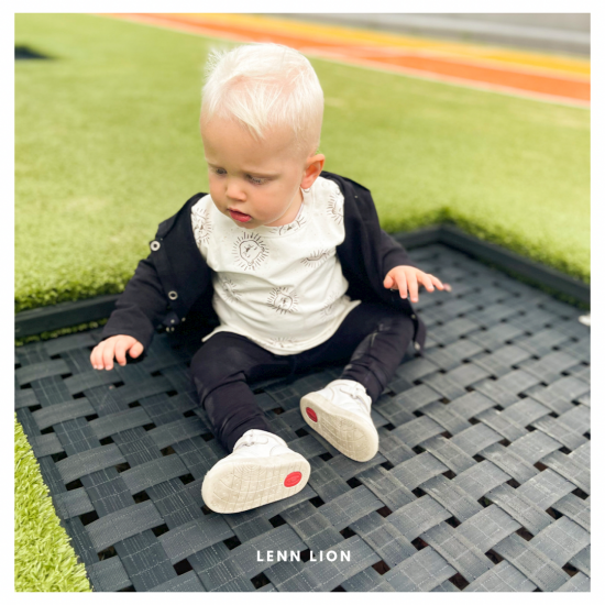 Babykleding - Lenn lion shirt logo white