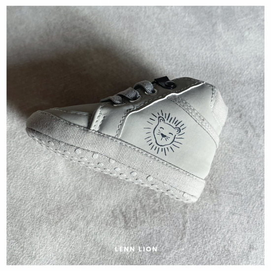 Baby slofjes - Lenn lion grijs