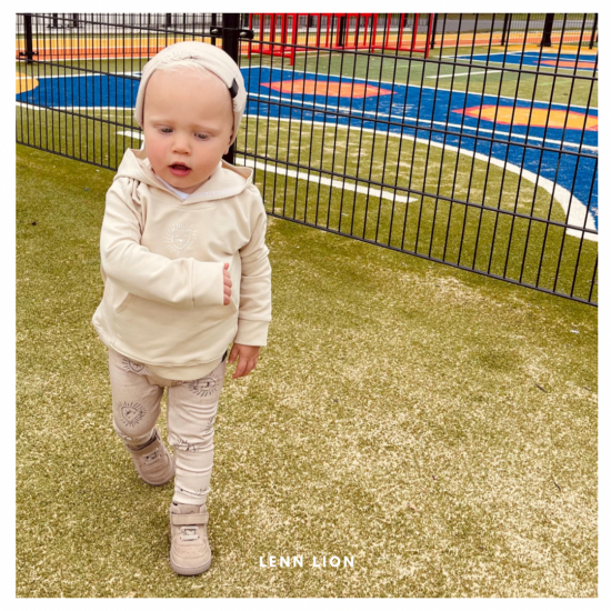 Babykleding - Lenn lion basic hoodie beige