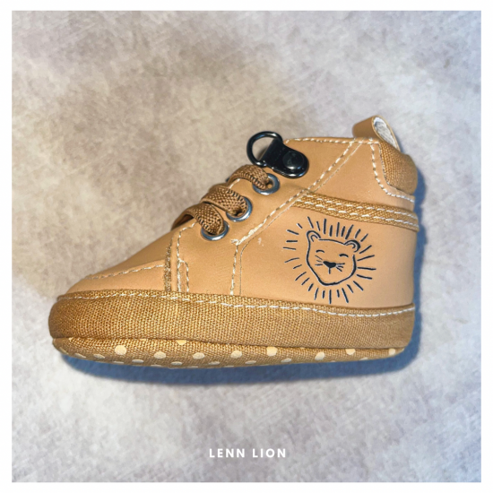 lenn lion - slofje bruin