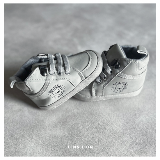 Baby slofjes - Lenn lion grijs