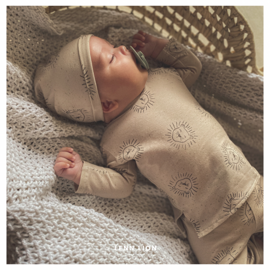 Babykleding - Lenn lion shirt logo sand