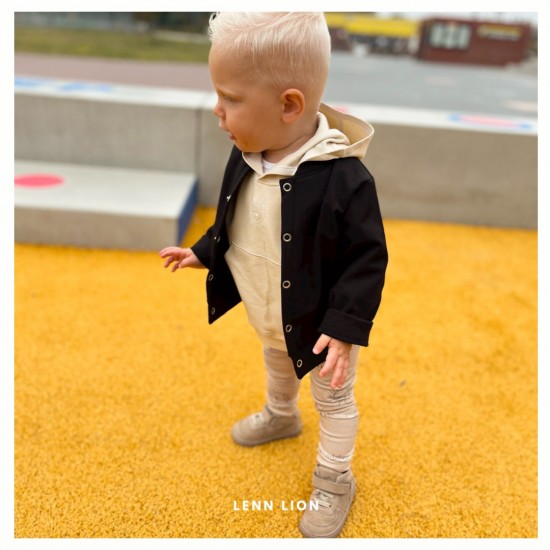 Babykleding - Lenn lion basic hoodie beige