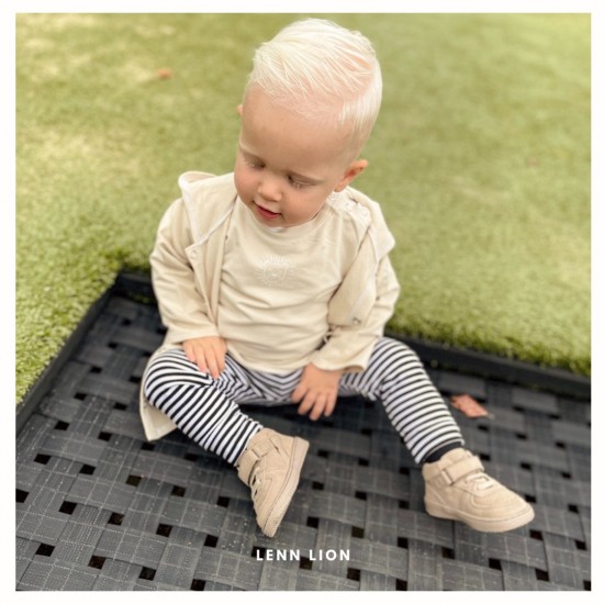 Babykleding - Lenn lion broek streep blackwhite