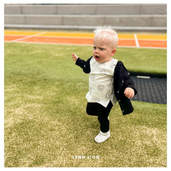 Babykleding - Lenn lion shirt logo white