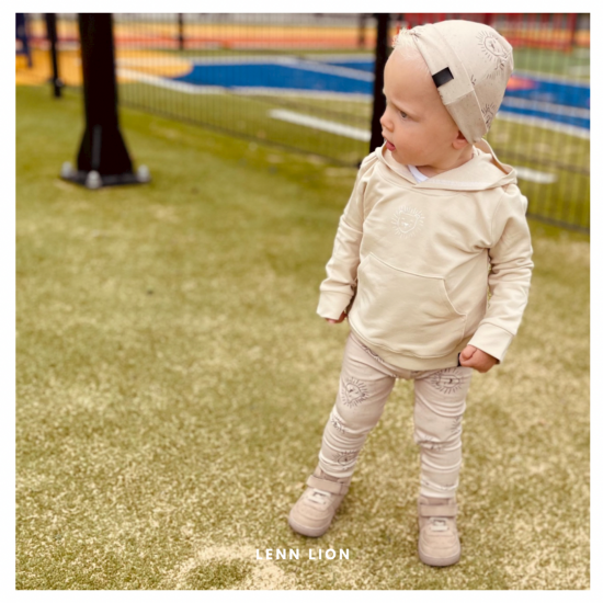 Babykleding - Lenn lion basic hoodie beige