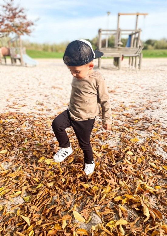 Babykleding - Lenn lion shirt groenbruin logo