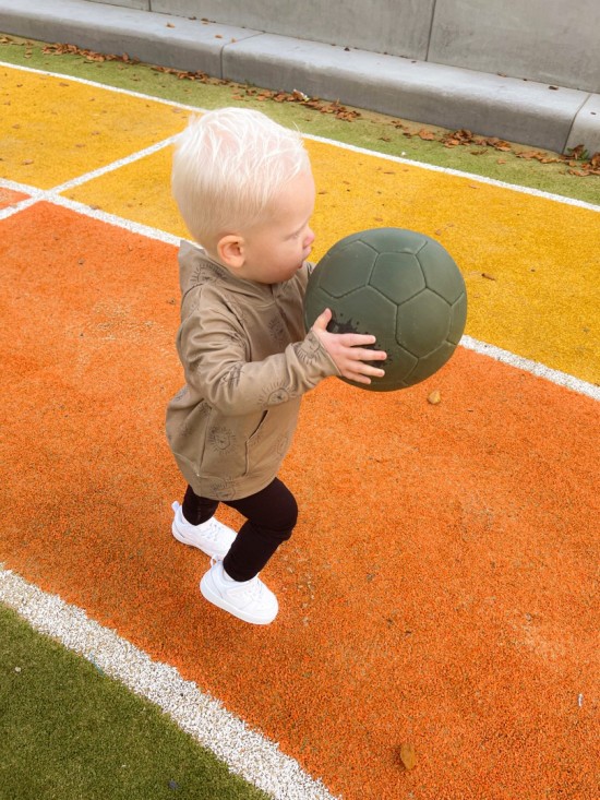 Babykleding - Lenn lion hoodie bruingroen logo