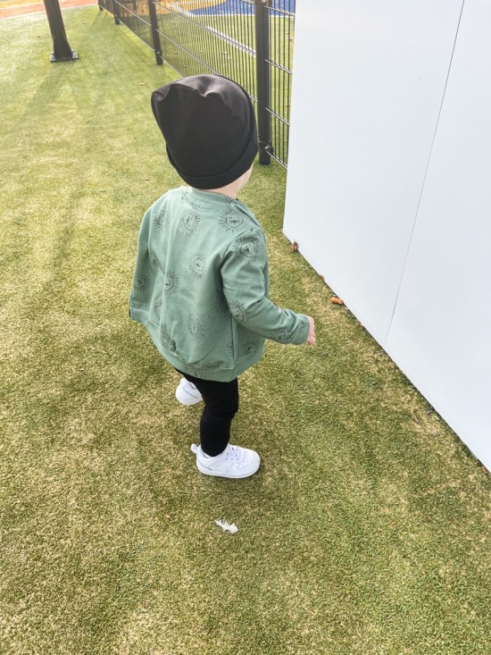 Babykleding - Lenn lion hoodie bombervest groen logo