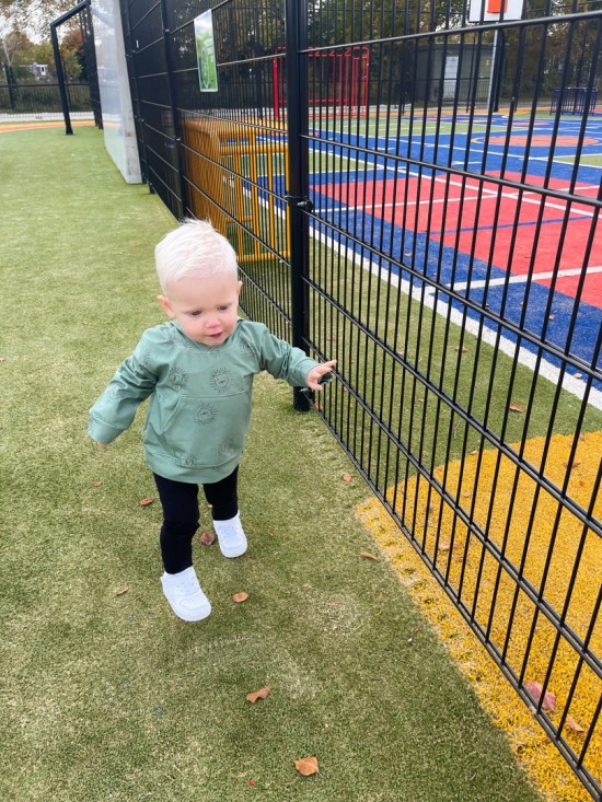 Babykleding - Lenn lion hoodie groen logo