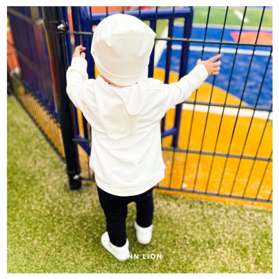 Babykleding - Lenn lion Basic hoodie white  