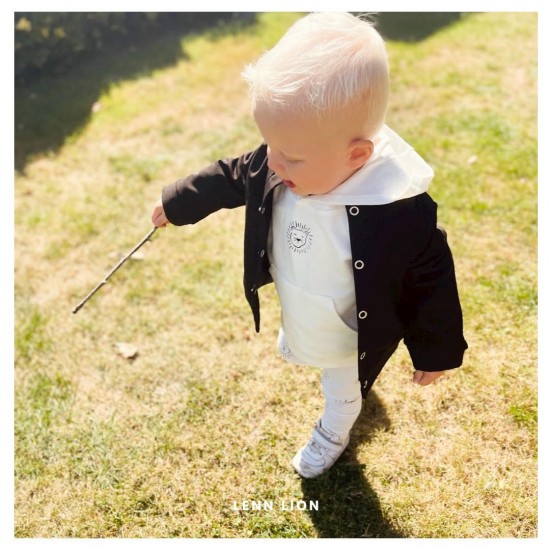 Babykleding - Lenn lion Basic hoodie white  
