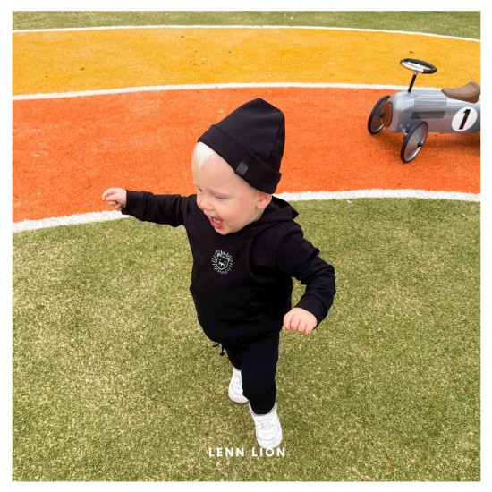 Babykleding - Lenn lion Basic hoodie black  