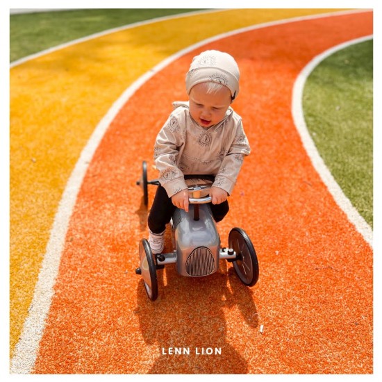 Babykleding - Lenn lion hoodie logo beige