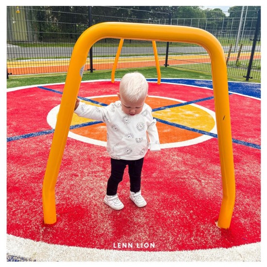 Babykleding - Lenn lion hoodie logo white