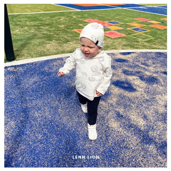 Babykleding - Lenn lion hoodie logo white