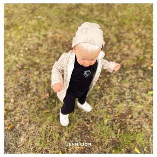 Babykleding - Lenn lion Longvest beige logo