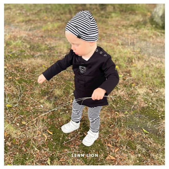 Babykleding - Lenn lion broek streep blackwhite