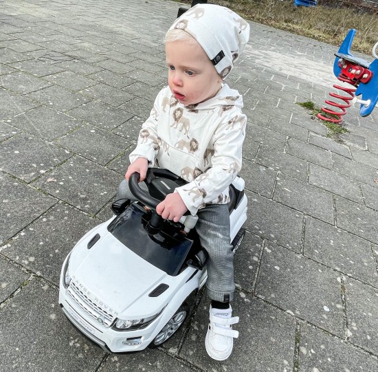 Babykleding - Lenn lion hoodie leeuw wit 