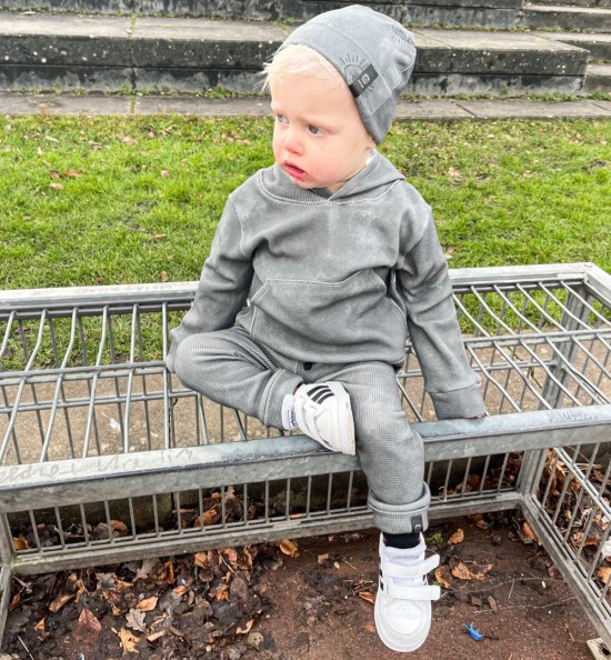 Babykleding - Lenn lion wafel grey