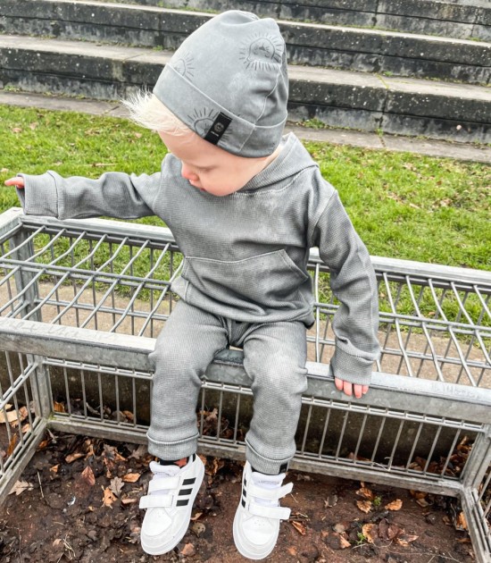 Babykleding - Lenn lion wafel grey