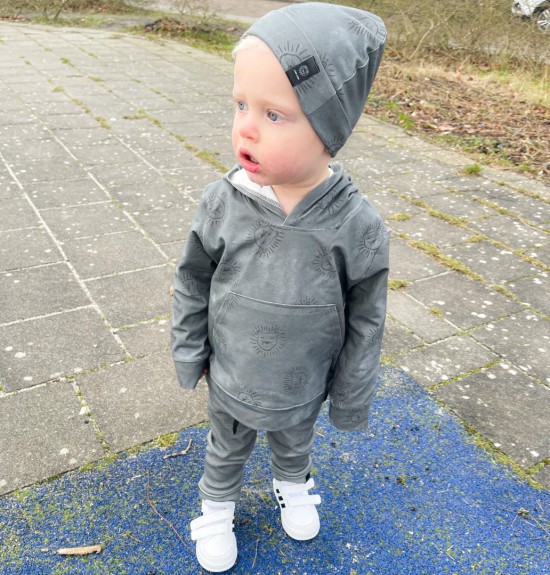 Babykleding - Lenn lion logo grey