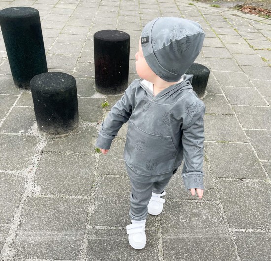 Babykleding - Lenn lion logo grey