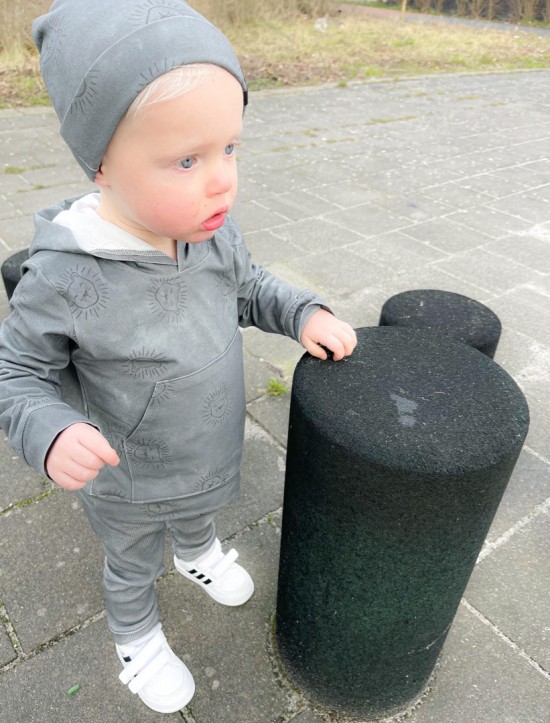 Babykleding - Lenn lion logo grey