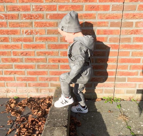 Babykleding - Lenn lion logo grey