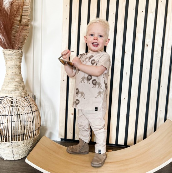 Babykleding - Lenn lion beige leeuw t-shirt