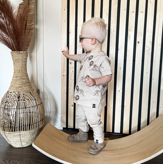 Babykleding - Lenn lion beige leeuw t-shirt