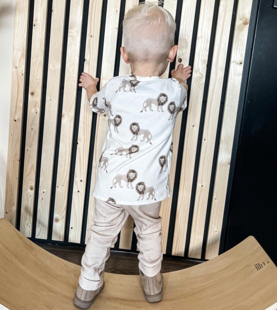 Babykleding - Lenn lion wit leeuw t-shirt