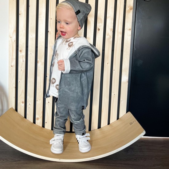 Babykleding - Lenn lion longvest wafel grey