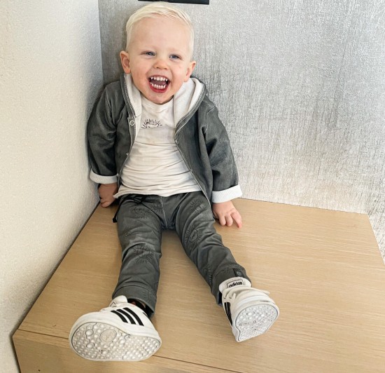 Babykleding - Lenn lion longvest wafel grey