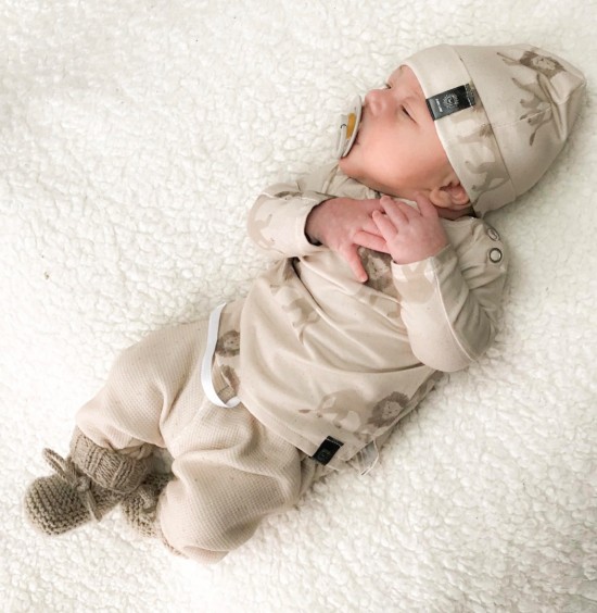 Babykleding - Lenn lion broek beige wafel 