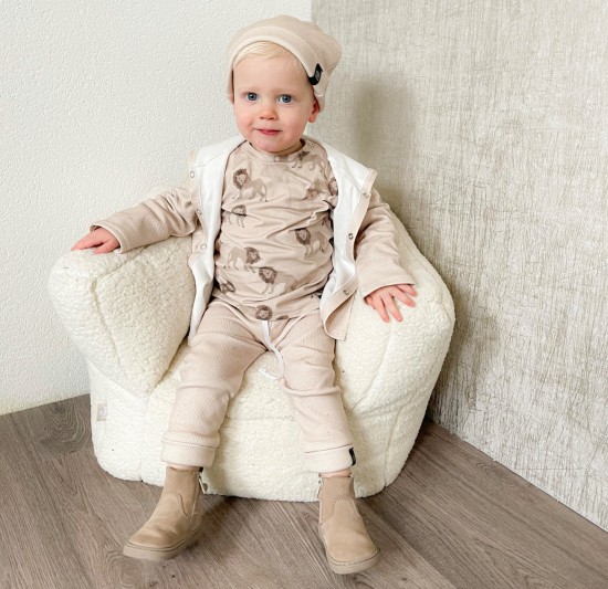 Babykleding - Lenn lion broek beige wafel 