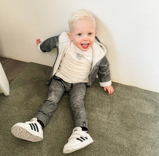 Babykleding - Lenn lion broek logo grey