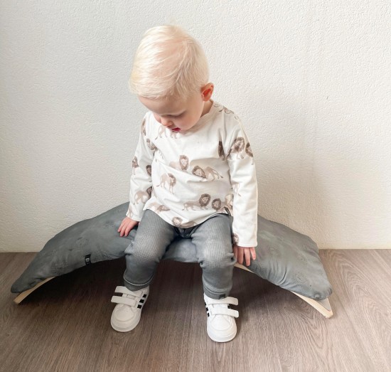 Babykleding - Lenn lion longsleeve leeuw wit 