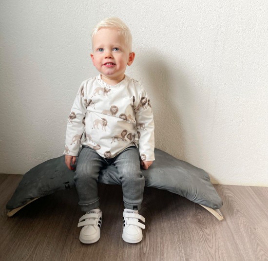 Babykleding - Lenn lion longsleeve leeuw wit 