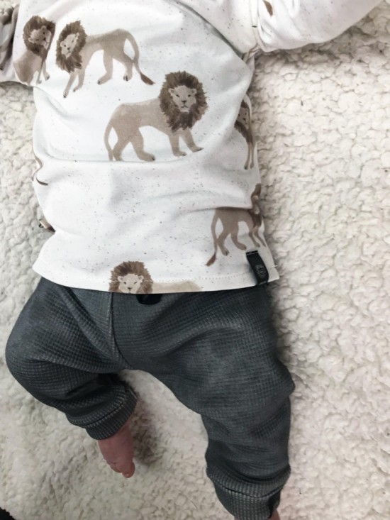 Babykleding - Lenn lion longsleeve leeuw wit 