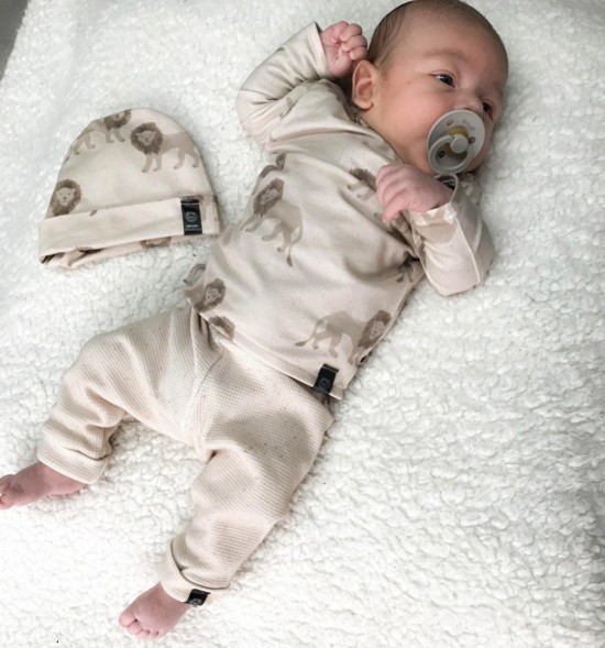 Babykleding - Lenn lion longsleeve leeuw beige 