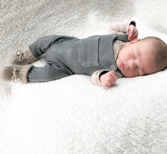 Babykleding - Lenn lion tuinbroek wafel grey