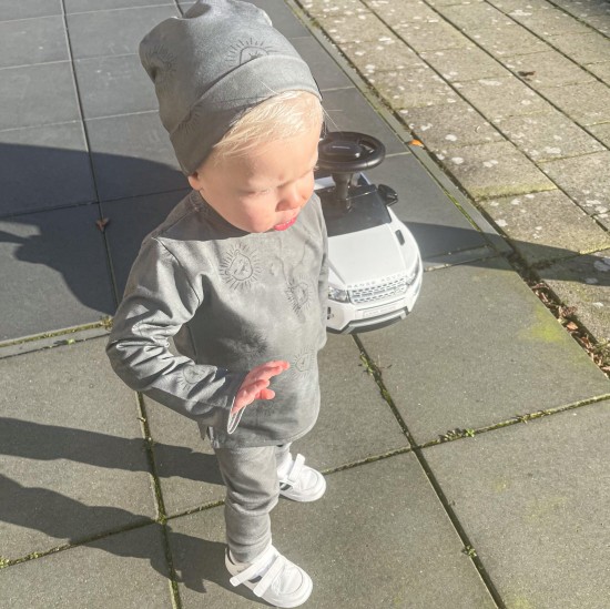 Babykleding - Lenn lion longsleeve leeuw logo grey