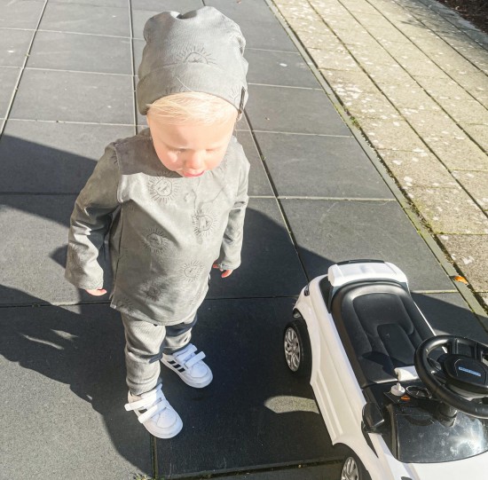 Babykleding - Lenn lion longsleeve leeuw logo grey