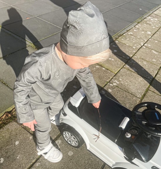 Babykleding - Lenn lion longsleeve leeuw logo grey