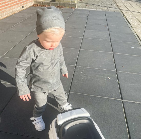 Babykleding - Lenn lion longsleeve leeuw logo grey