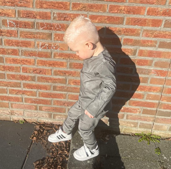 Babykleding - Lenn lion longsleeve leeuw logo grey