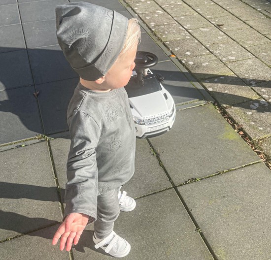 Babykleding - Lenn lion longsleeve leeuw logo grey