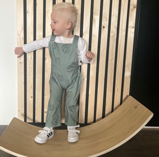 Babykleding - Lenn lion tuinbroek logo groen 